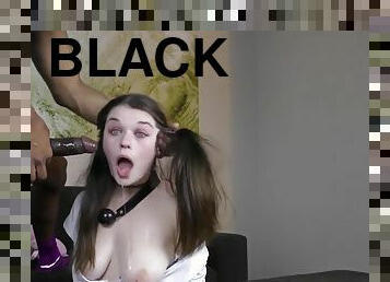 Petite teen interracial brutal fuck scene