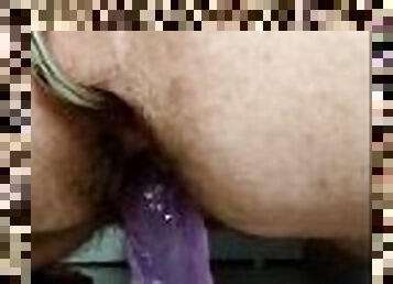 Trans Man FTM Puppy creampie with toy and anal hook