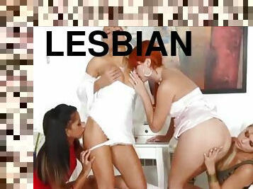 Lesbian oil orgy