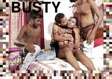 Sapna Sappu, Anmol Khan And Akshita Singh In Busty Unknown Indian Babe Fucked By Three Guys In Gang Mast