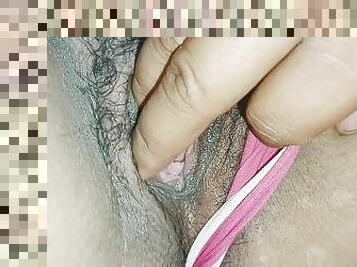 Pink pussy play with pink panty