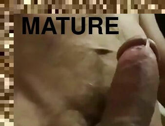 Mature masturbation and cum