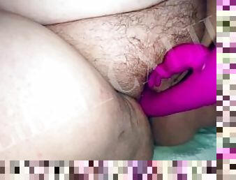 My hungry pussy squirting on my vibrator! Amateur solo bbw