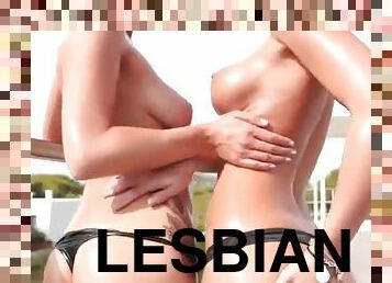 Lesbian tit rub