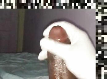 JUICY BLACK DICK about to spill his warm load!