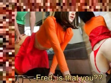 Velma let Shaggy to fuck her in doggy Halloween Edition