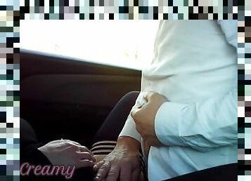 Dogging - Dick flash to the teacher and she fucks me in the car in a public place - MissCreamy