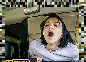 Fake Taxi - Shy teen with short hair has her wet pussy pumped on the backseat of the taxi