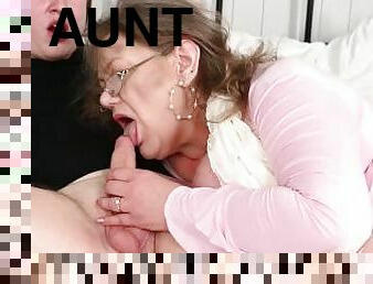 Aunt Judy's XXX - 58yo Horny Hairy Mature Stepmom Berta Catches Her Stepson Masturbating