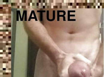 mastubasi, tua, amatir, dewasa, cumshot-keluarnya-sperma, penis-besar, sudut-pandang, sperma, lebih-tua, seorang-diri