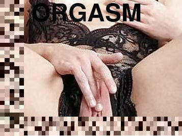 Juicy wet orgasm pleasure with intense contractions