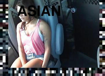 Asian hitchhiker mena mason rammed after van throat fuck