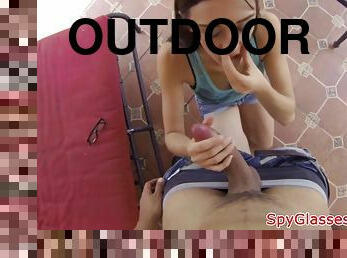 Spycam Pulled Babe Paid For Outdoor