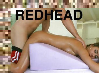 Amazing redhead ella milano rides dudes meaty bayonet