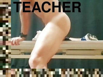 Humping my cock in my teacher's table until I almost got caught