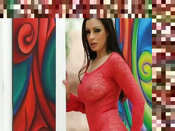 Aria giovanni red dress