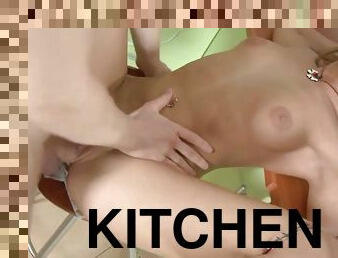 18Yo Schoolgirl anal hardcoreanal in the kitchen