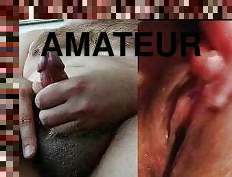 Big clit vs Small Dick &ndash; masturbation and cum