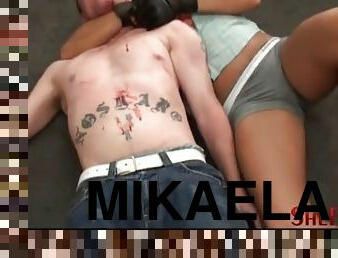 Mikaela Bullies A Little Guy - Facebusting and Beatdown