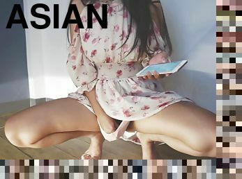 asia, mastubasi, orgasme, muncrat, remaja, pijat, seorang-diri, natal, berambut-cokelat, boneka-cantik