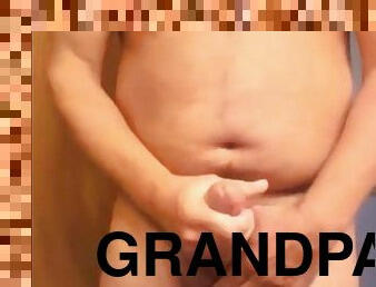 Grandpa cum on cam