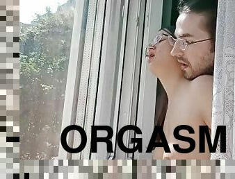 Helga Bosk Risky sex by the window and squirting HD