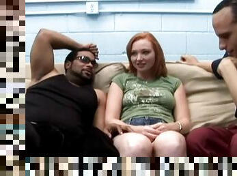 Freckled Redhead in a Gang Bang