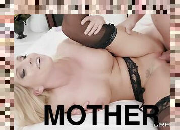 Lewd Stepmother In Black Sexy Stockings Getting Nailed By Thick Rod - Christie Stevens And Kyle Mason