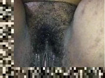 Ebony-hairy-pussy-play