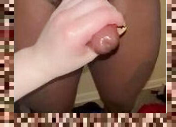 BBC Handjob with fresh Long Nails