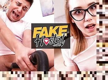 Fake Hostel - Cock Stuck In A Vacuum Cleaner with help from 18 yo natural college horny teen Rika