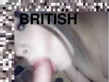 British slut gives the best blowjobs and deepthroat
