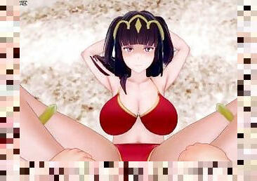 Tharja Gives You a Footjob At The Beach! Fire Emblem Awakening Feet POV