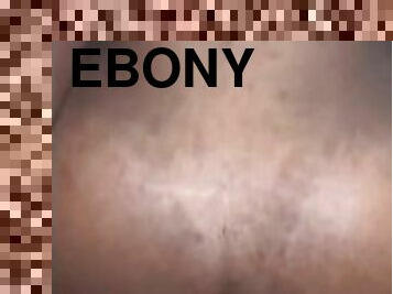 EBONY TAKE BBC CUMSHOT ON HER AZZ