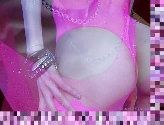 Arousing pink lingerie - ass worship fetish sensual padrona italiana hairy pussy skinny sexy girl