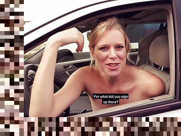 Claudia Bitch - Free Premium Video German Babe Drives Naked In Rush Hour To Fuck Date