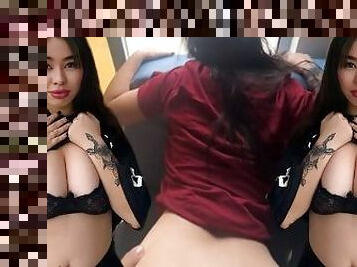 Latina cachonda se folla a su amigo en ultimo piso de hotel en Medellin