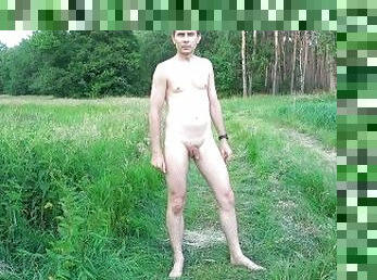 nudist, udendørs, offentlig, amatør, webcam, solo, skov, blotter, blotteri