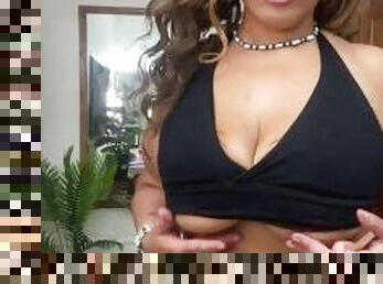 Hot Latina BBW Showing Big Tits and Thick Hips