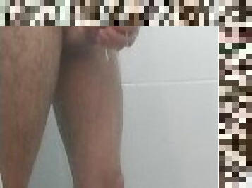 While I was taking a bath I wanted to give myself a nice soapy handjob.