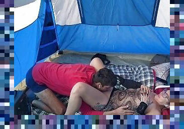 Camping sex with stepsister!