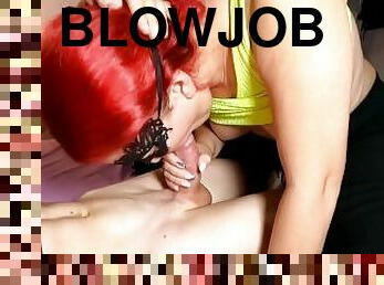 Handjob and blowjob
