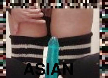 asia, mastubasi, vagina-pussy, permainan-jari, ketat, menunggangi, alat-mainan-seks