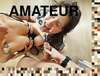 Watersport FFM threesome and anal enema with Estella Bathory and Kate Truu - PissVids