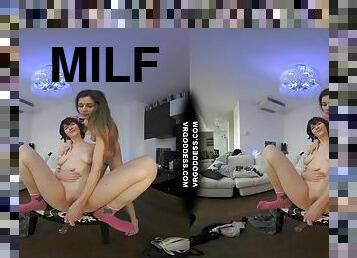 Hot Milf Josie Striptease Dances For New Girl Sofie Uses Dildo On Her Creamy Pussy