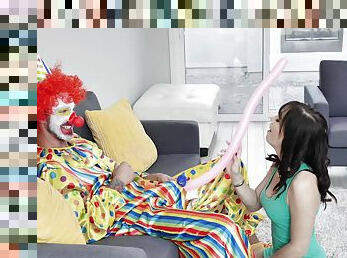 Kinky clown sex with adorable MILF starlet Alana Cruise