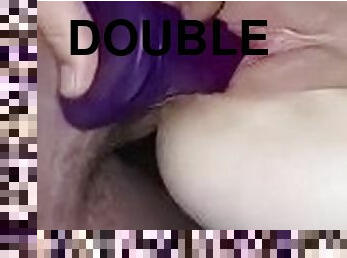 Double Penetrating fun with boyfriend & toy