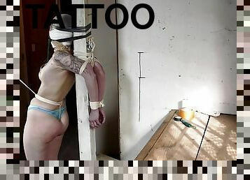 bdsm, bas, fétiche, bondage, brunette, fessée, tatouage