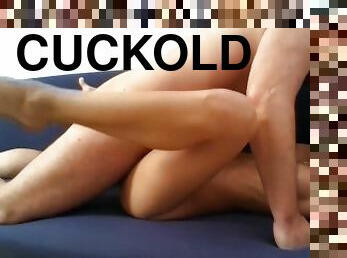 Fuck demonstration in front of the Cuckold Loser!