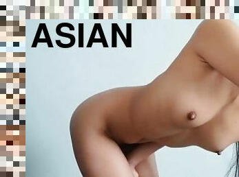 asiatisk, orgasme, amatør, tenåring, leke, kjendis, alene, brunette, små-pupper